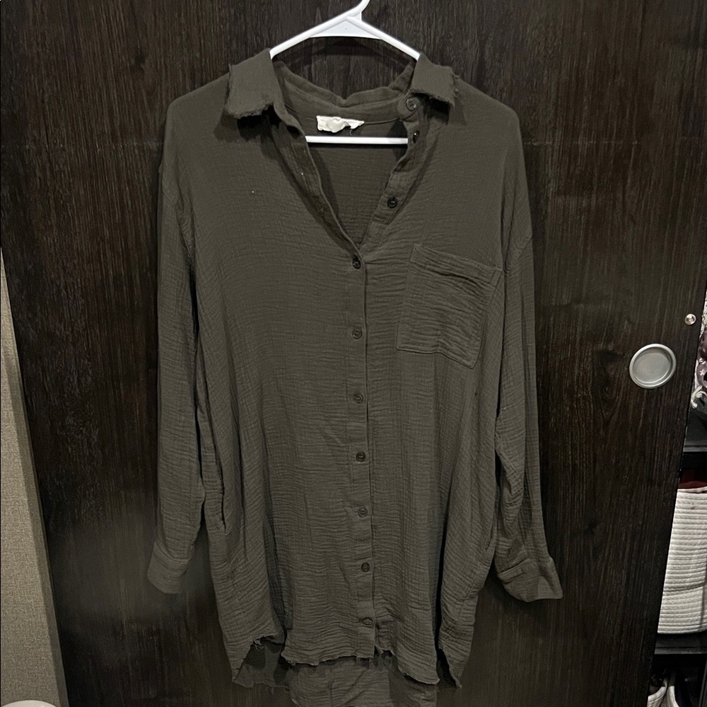 Mittoshop Olive Button-Up Tunic